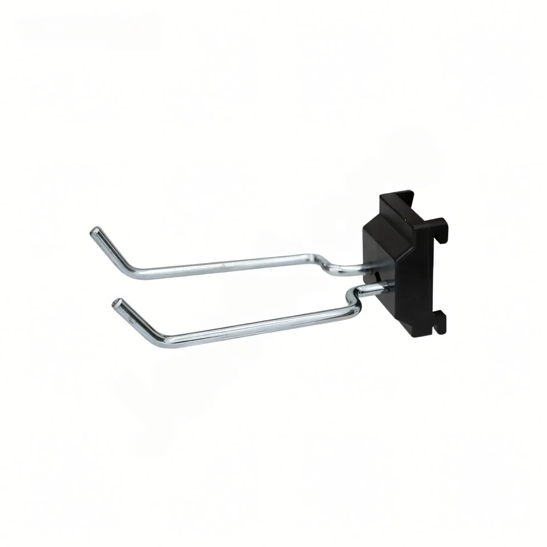Gancho doble con base PP 110mm para panel perforado - Bauhart