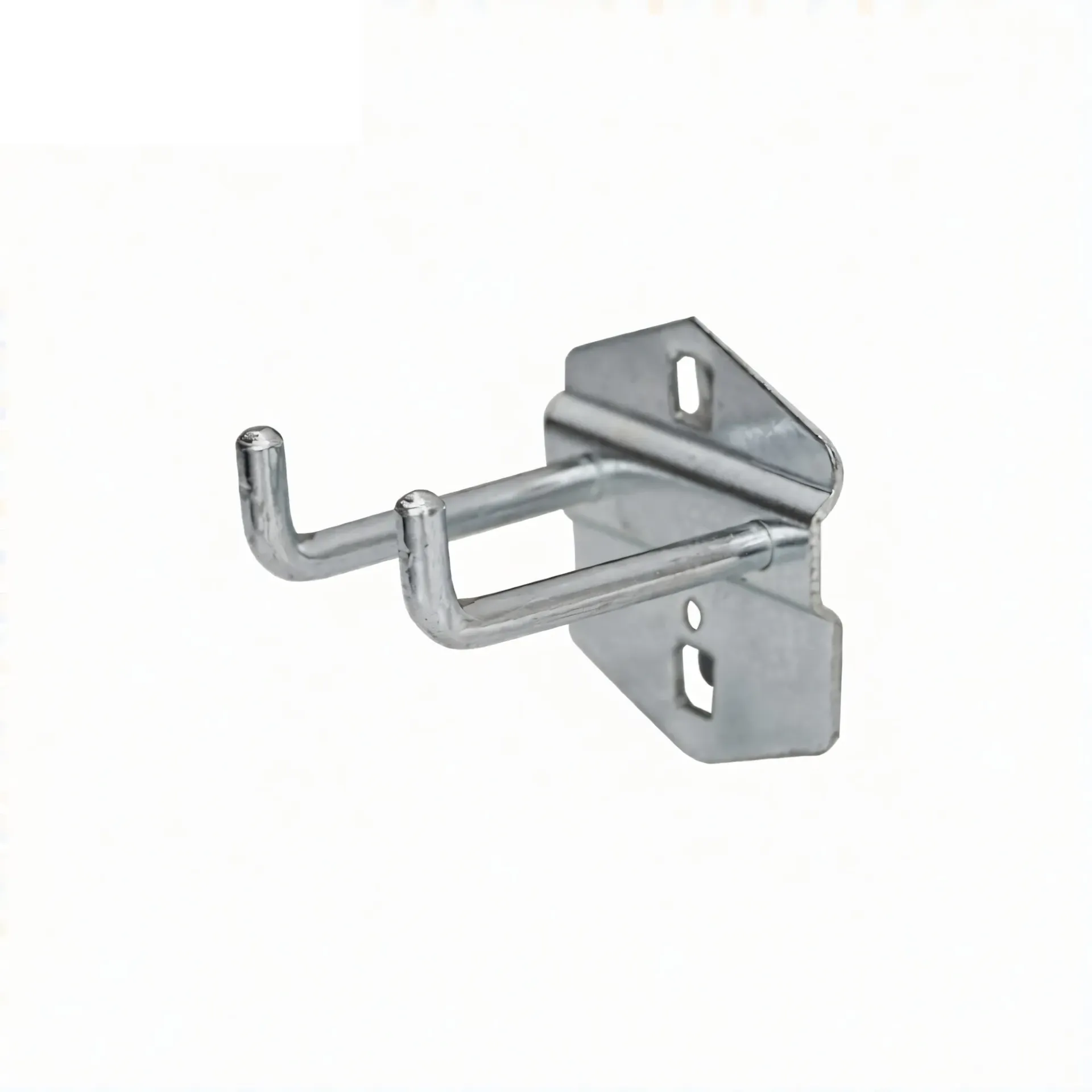 Gancho doble metálico 50mm para panel perforado - Bauhart