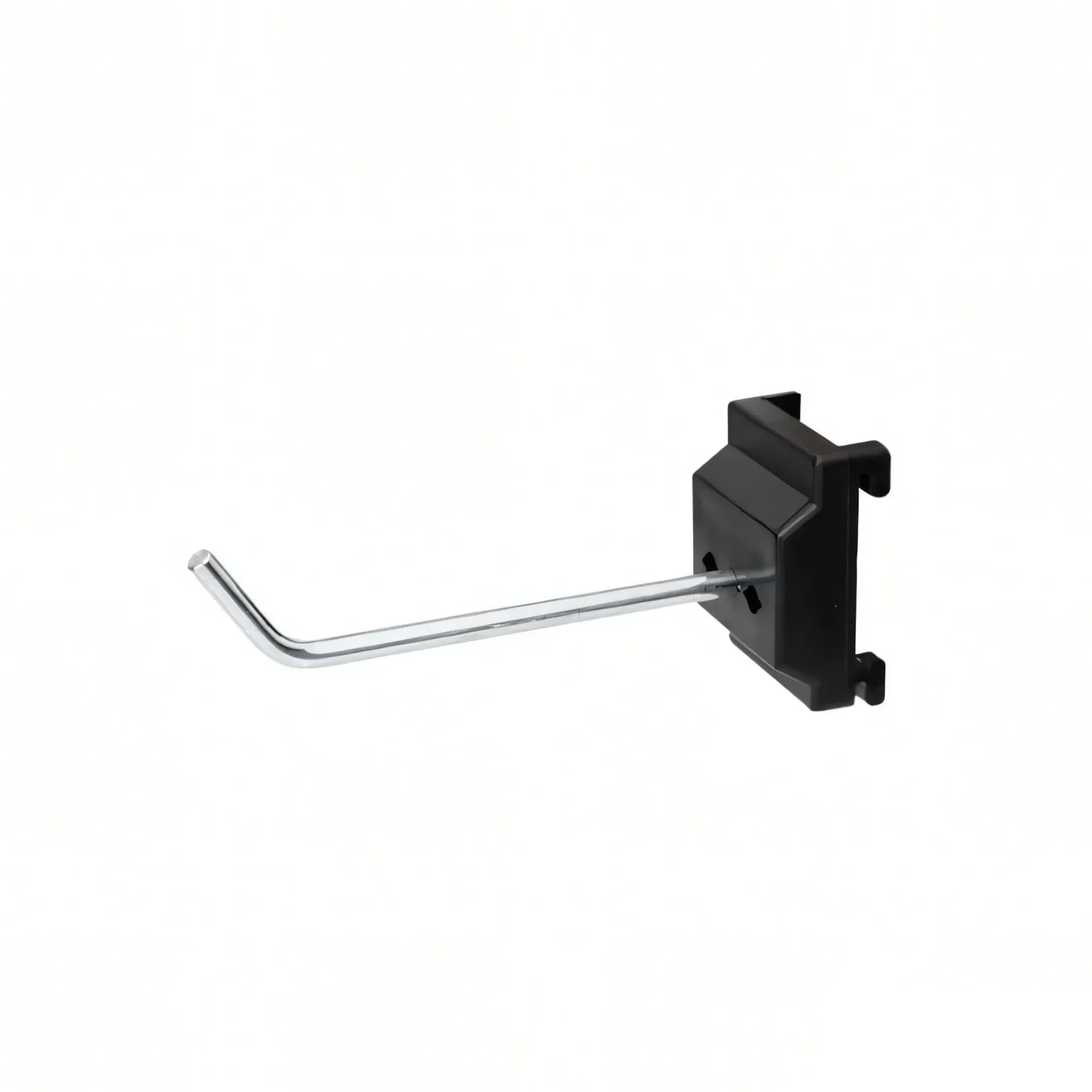 Gancho simple con base PP 100mm para panel perforado - Bauhart
