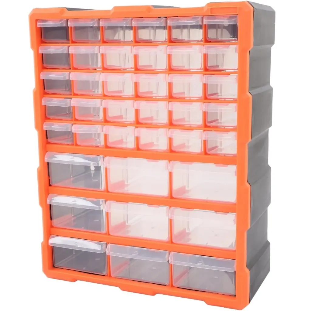 [BH-0036] Organizador plástico 9 cajas grandes 30 pequeñas - Bauhart